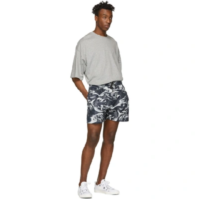 Shop Mcq By Alexander Mcqueen Mcq Alexander Mcqueen Navy And White Holiday Shorts In 1000 Drk Bk