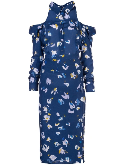 Shop Altuzarra ‘chiara' Dress In Blue