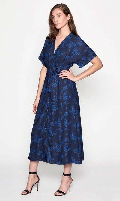 Shop Equipment Nauman Dress In Eclipse/bleu Cotier