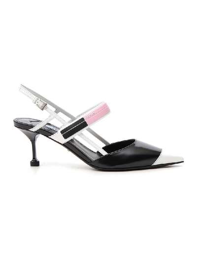 Shop Prada Slingback Pumps In Multi