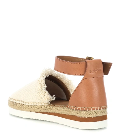 Shop See By Chloé Canvas And Leather Espadrilles In White