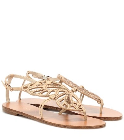 Shop Sophia Webster Bibi Butterfly Leather Sandals In Brown