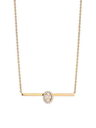 Shop Messika Glam'azone Diamond & 18k Rose Gold Pendant Necklace In Pink Gold