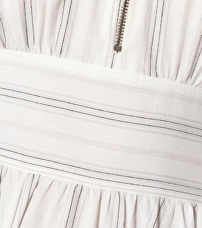Shop Alexa Chung Striped Cotton Shirt Dress In White