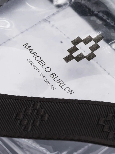 Shop Marcelo Burlon County Of Milan Neutral Transparent Pvc Cross Body Bag In 0010 No Color Black