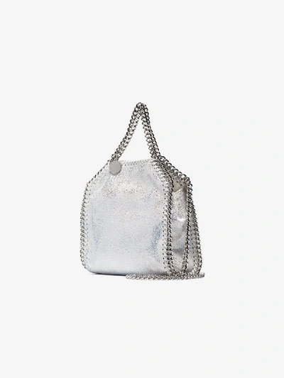 Shop Stella Mccartney Falabella Tiny Tote Bag In Metallic