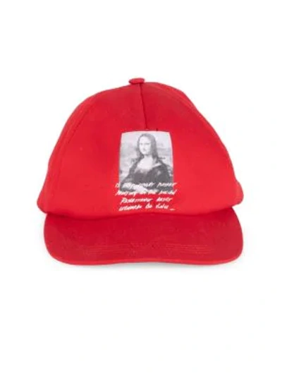Shop Off-white Mona Lisa Graphic Baseball Cap In Red