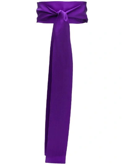 Shop Sara Roka Tie Detail Belt In Purple