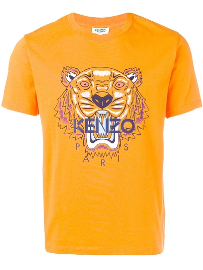 Shop Kenzo Printed Tiger T-shirt - Orange