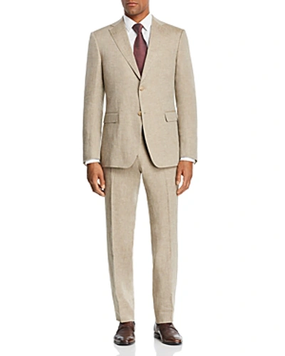 Shop Z Zegna Linen Solid Slim Fit Suit - 100% Exclusive In Tan