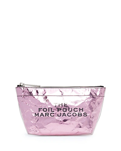 Shop Marc Jacobs Trapeze Large Foil Cosmetics Case In Pink