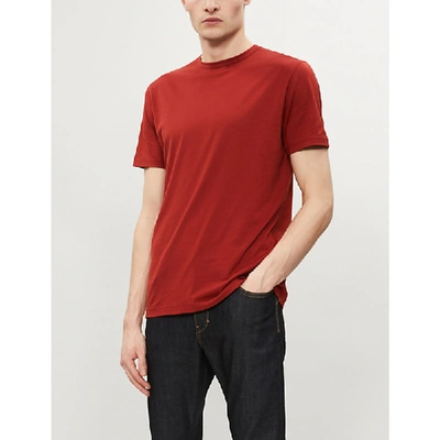 Shop Sunspel Classic Cotton-jersey T-shirt In Red