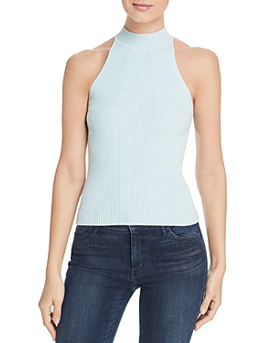 Shop Elie Tahari Zelda Sleeveless Ribbed Sweater In Windswept