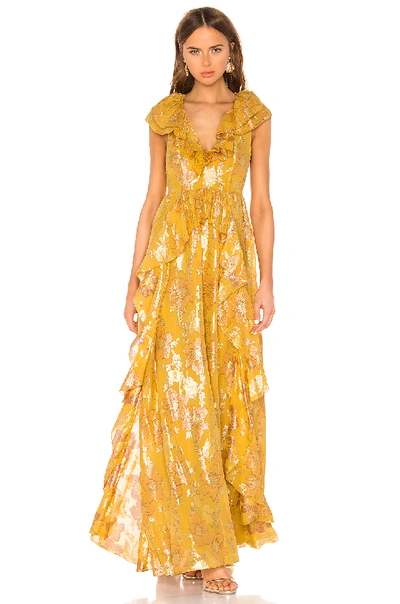 Shop Ulla Johnson Demetria Gown In Citrine