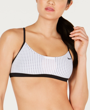 Nike Sport Mesh Cross-back Bikini Top Women's Swimsuit In White | ModeSens