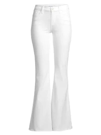 Shop J Brand Valentina Flared Jeans In Blanc
