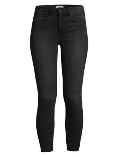 Shop L Agence Margot High-rise Ankle Skinny Jeans In Dark Graphite