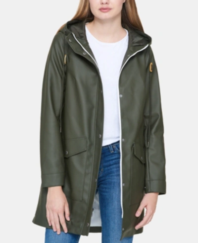 Levi's Water-resistant Rain Jacket In Army Green | ModeSens