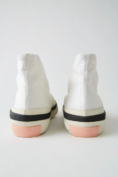 Shop Acne Studios Canvas Sneakers White/white