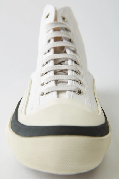 Shop Acne Studios Canvas Sneakers White/white