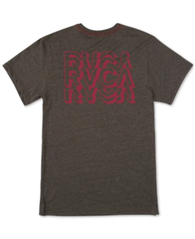 Shop Rvca Men's Ripper Logo Graphic T-shirt In Smoke