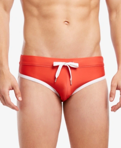 Shop 2(x)ist Men's Rio Swim Briefs In Fiery Red/