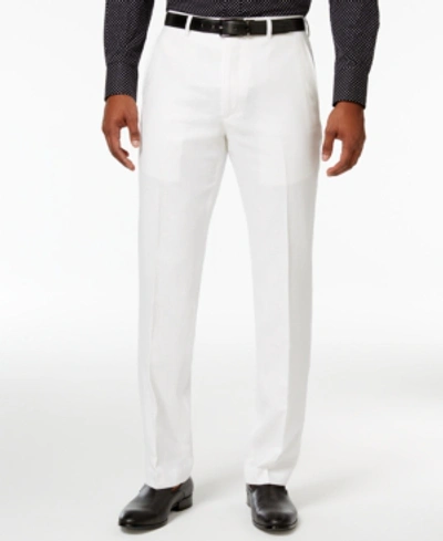 Shop Sean John Men's Classic-fit White Linen Dress Pants