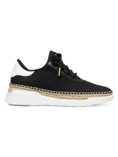 Michael Michael Kors Finch Lace-up Wedge Espadrille Sneakers In Black  Fabric | ModeSens