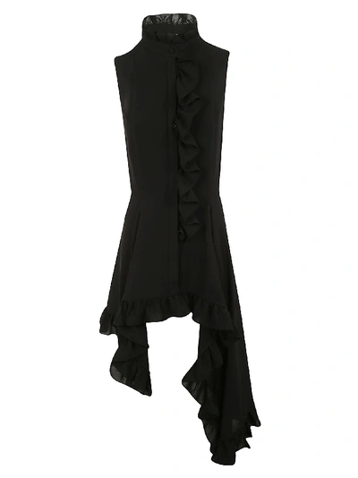 Shop Alexander Mcqueen Ruffled Dress In Black