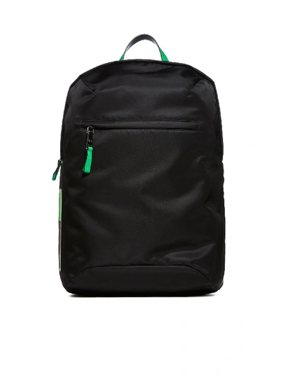 Shop Prada Backpack In Nero Verde Fluo