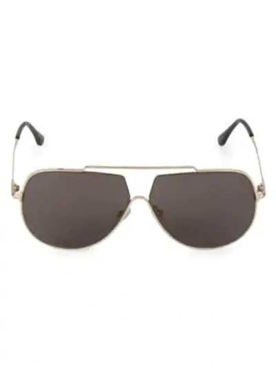 Shop Tom Ford 60mm Aviator Sunglasses In Gold