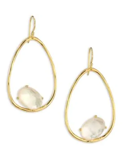 Shop Ippolita Rock Candy&reg; Mother-of-pearl Doublet & 18k Yellow Gold Oval Earrings