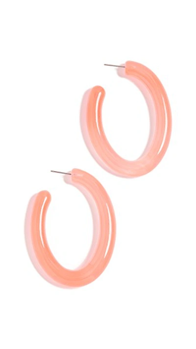Shop Baublebar Oval Hoop Earrings In Orange