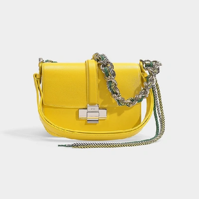 Shop N°21 N21 | Lolita Bag In Black Calfskin In Yellow