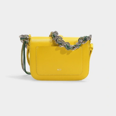 Shop N°21 N21 | Lolita Bag In Black Calfskin In Yellow