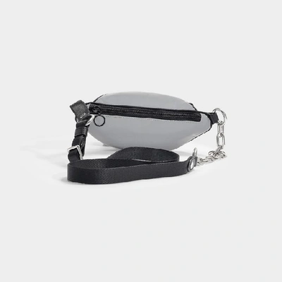 Shop Alexander Wang | Attica Soft Mini Fanny Crossbody Bag In Black Sport Matte Nappa Leather In Metallic