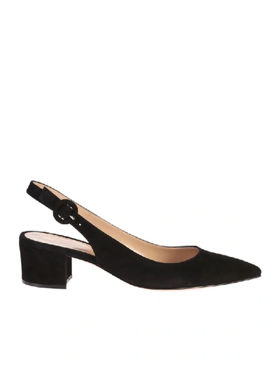 Shop Gianvito Rossi Suede Leather Shoes In Black