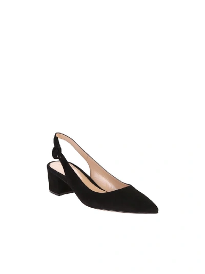 Shop Gianvito Rossi Suede Leather Shoes In Black