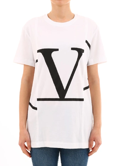 Shop Valentino T-shirt Go Logo White