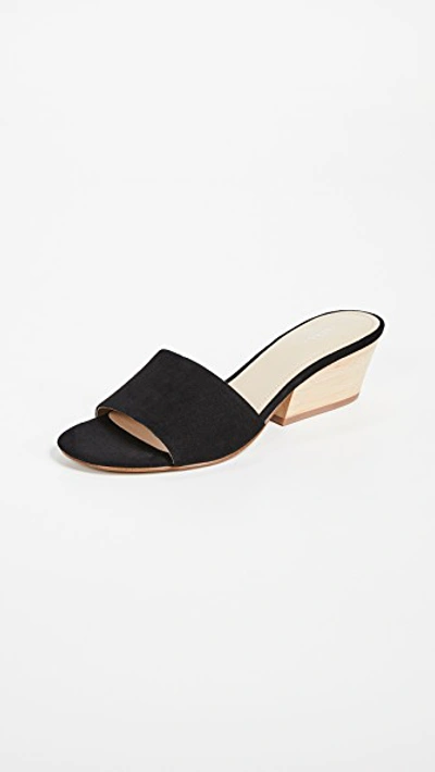 Shop Botkier Carlie Block Heel Slides In Black