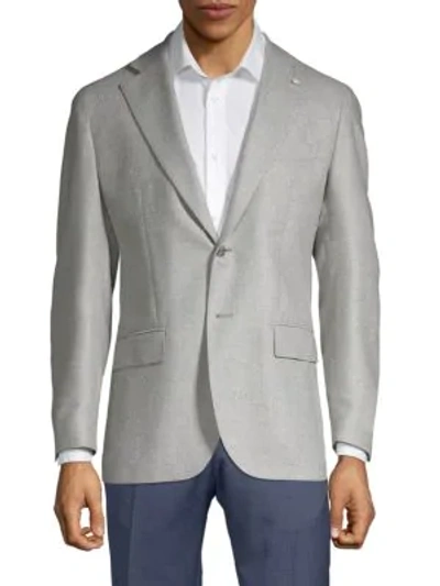 Shop Lubiam Modern Fit Silk & Wool Sport Coat In Light Grey