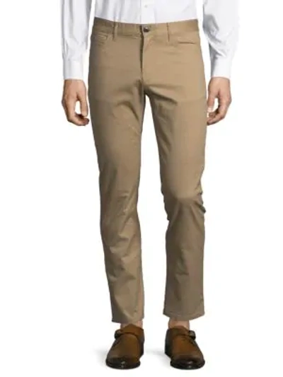 Shop Michael Kors Parker Slim-fit Stretch-twill Pants In Khaki