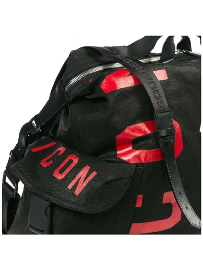 Shop Dsquared2 Icon Duffle Bag In Nero