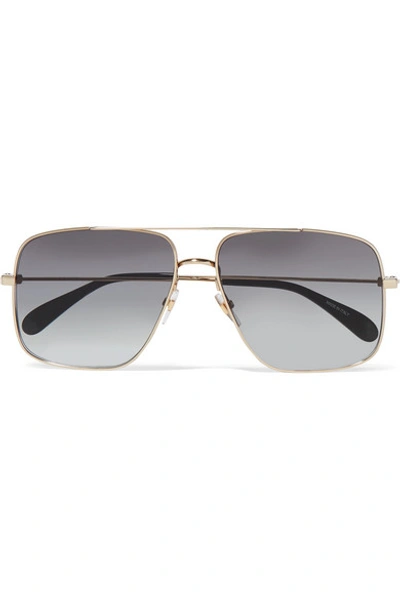 Shop Givenchy Oversized Aviator-style Gold-tone Sunglasses