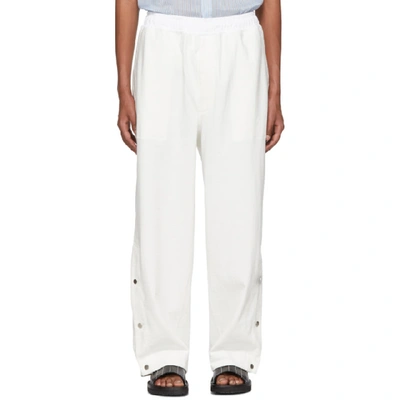 Shop Issey Miyake Men Off-white Dense Jersey Lounge Pants In 02 Off Wht