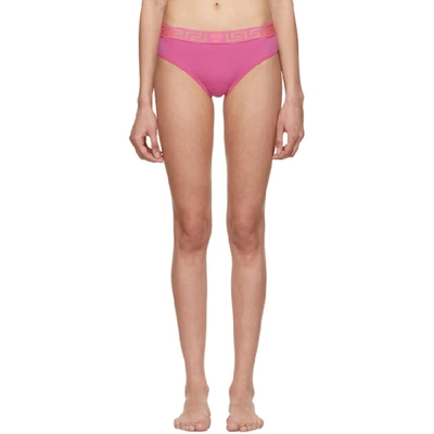 Shop Versace Underwear Pink Medusa Briefs In A1708 Pink