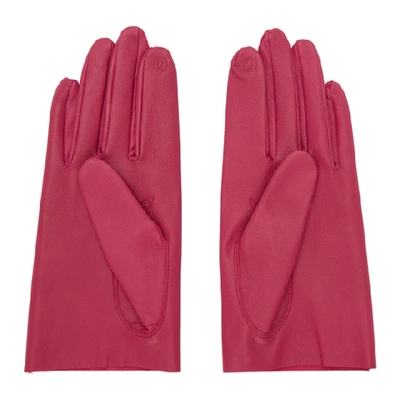 Shop Undercover Pink Lambskin Gloves