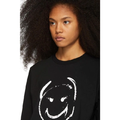 Shop Undercover Black Happy Face Long Sleeve T-shirt