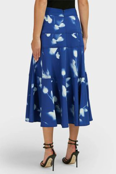 Shop Proenza Schouler Rose Imprint Cady Skirt In Multi