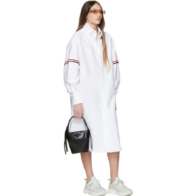 Shop Thom Browne White Armbands Shirt Dress In 100 White